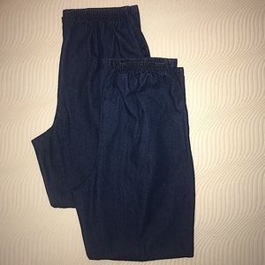 Two Pair of Chic Elastic-Waist Relaxed Fit Jeans